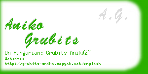 aniko grubits business card